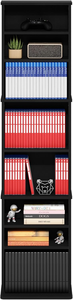 Étagère <span class=keywords><strong>de</strong></span> <span class=keywords><strong>rangement</strong></span> haute <span class=keywords><strong>et</strong></span> étroite noire à 9 niveaux, <span class=keywords><strong>meuble</strong></span> <span class=keywords><strong>de</strong></span> <span class=keywords><strong>rangement</strong></span> réglable <span class=keywords><strong>pour</strong></span> <span class=keywords><strong>DVD</strong></span> <span class=keywords><strong>et</strong></span> <span class=keywords><strong>CD</strong></span>, idéal <span class=keywords><strong>pour</strong></span> salon <span class=keywords><strong>et</strong></span> bureau à domicile - Product Image 4