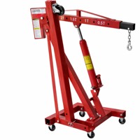 Lève-moteur hydraulique pliable à 6 roues, certifié CE REACH, 2 tonnes, châssis en acier robuste, exportation UE