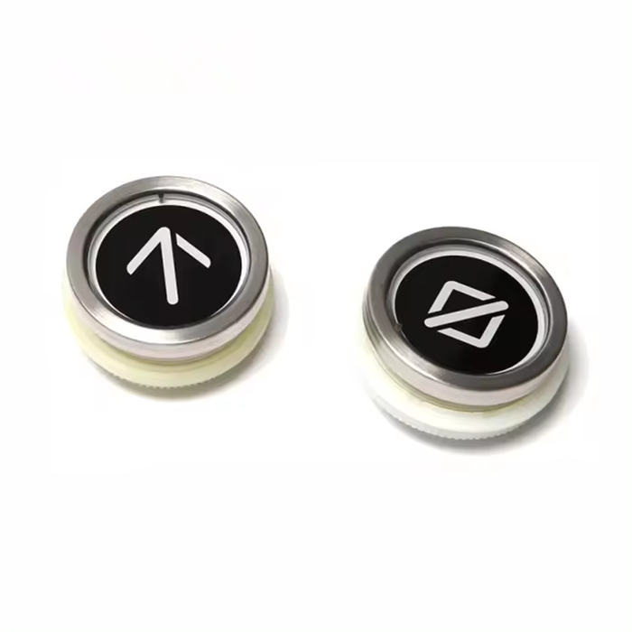 Elevator Parts Black Glass Round Button