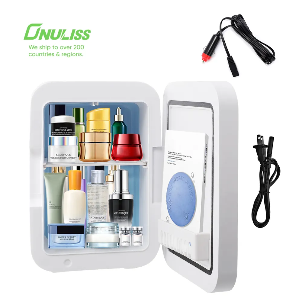 Tragbarer Mini 4L Hautpflege Schönheitskühlschrank Led Kosmetikkühlschrank Mini für Zimmer Schlafzimmer Hotel Pflege im Freien
