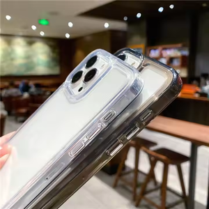 Funda de teléfono acrílica transparente al por mayor de fábrica para <span class=keywords><strong>iPhone</strong></span> 16 15 14 13 12 11 Pro Max XS XR 8 Plus con botones de metal - Product Image 4