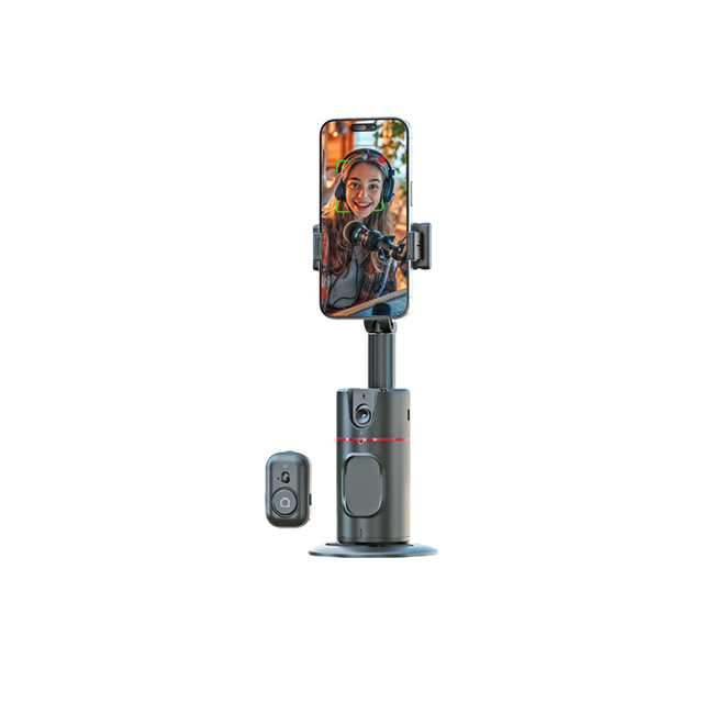 Shooting Camera Mount Auto Face Tracking Tripod 360° Rotation Cell Phone Photo Video Kits Stand Rechargeable Phone Holder