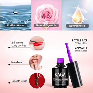 Kit de vernis gel UV 20 couleurs avec base coat, top coat, top coat mat, gel UV LED à retirer par trempage pour <span class=keywords><strong>manucure</strong></span>, OEM ODM, vente en gros - Product Image 5