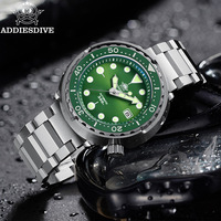 Addiesdive H5 Montre de plongée mécanique de luxe pour hommes, bracelet en acier inoxydable, luminescent BGW9, étanche 300M, kit de montre automatique NH35A