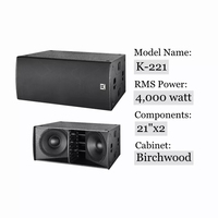 Cvr Caisson de basses très populaire 4000W RMS 16000W de pointe Double 21 pouces Basses professionnelles Événement extérieur Scène