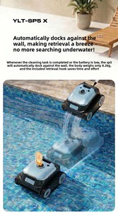 Limpiador Robótico Inteligente para Piscinas con Función de Escalada de Paredes, Aspiradora Automática para Piscinas, Robot Inalámbrico de 180 Minutos para Piso, Paredes y Línea de Agua - Product Image 6