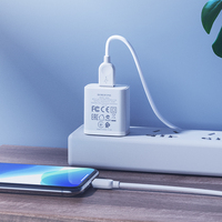 BOROFONE BA52 Gamble Chargeur à port unique Ensemble de câbles USB pour iPhone (prise US)