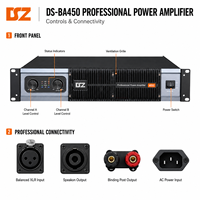 Amplificateur de puissance 2 canaux 2U haute performance 10V avec faible distorsion pour l'audio professionnel