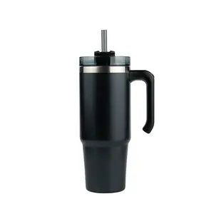 HongTai Drinkware Máquina De Lavagem Segura Pó Revestimento Reciclado Aço Inoxidável 30oz Tumbler com Alça Caneca Do Carro