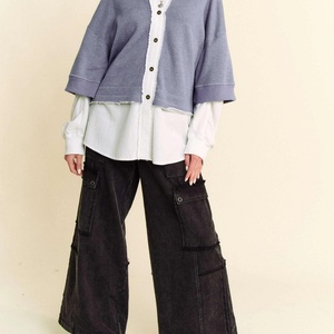 Custom Summer Modest Women's Hoodie Printed <b>Long</b> Sleeve All-<b>match</b> Sweatshirt V-neck Loose Sweatshirt - Product Image 2