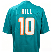 Jersey Berkualitas Tinggi 1 # Tagovailoa 10 # Pergunungan 17 # Waddle 28 # Jersey Bordir Achane American Football Jersey Kustom