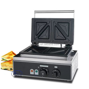 Sử dụng thương mại không dính lớp phủ lưới lớn tấm duy nhất Snack Máy <span class=keywords><strong>Waffle</strong></span> maker - Product Image 3