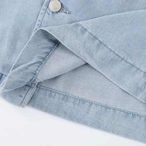 Camicia in Denim da Uomo a Maniche Corte, Vestibilità Ampia, Stile Vintage Lavato, Streetwear <span class=keywords><strong>Hip</strong></span> <span class=keywords><strong>Hop</strong></span>, 310g, <span class=keywords><strong>Abbigliamento</strong></span> per Uomo - Product Image 5