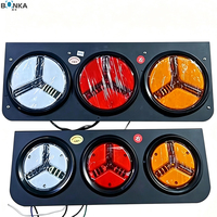 Feu arrière LED 24V trois-en-un pour remorque, feu combiné arrière, feu de freinage, clignotant, feu de recul pour semi-remorque, pièces de camion