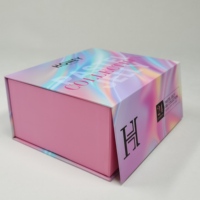 Grand carton en papier rigide mat de luxe avec logo personnalisé de qualité supérieure Emballage de boîte-cadeau noir pliable vide magnétique à fermeture pliante