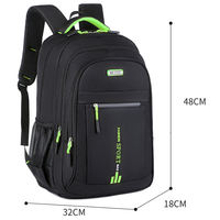 Mochila para Portátil de 15.6 Pulgadas, Impermeable, Resistente, de Poliéster Oxford, con Cierre, Correa con Amortiguación de Aire, Gran Capacidad, Portátil
