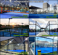 Terrain de padel VERDE FORCE VPADEL-200 20x10m avec verre trempé de 12 mm, vue ultra panoramique, champ de vision non obstrué