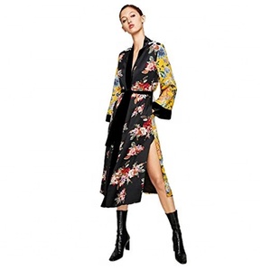 Kimono largo Floral para mujer, capa oversize con mangas, bohemio - Product Image 4