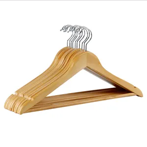 จีนผู้ผลิตเป็นมิตรกับสิ่งแวดล้อมคุณภาพดีเยี่ยมไม้หรูหรา Coat Hanger