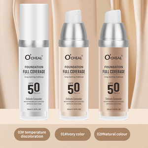 Wholesale Moist Sunscreen <strong>Foundation</strong> Full Coverage Waterproof Long Lasting Color Changing SPF 50 Matte Liquid <strong>Foundation</strong> <strong>Cream</strong> - Product Image 1