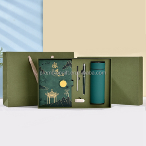 ชุดสมุดโน้ตหนัง PU หรูหราพร้อมปากกา A5ออกแบบได้ตามต้องการชุดของขวัญสำหรับสำนักงานธุรกิจ - Product Image 5