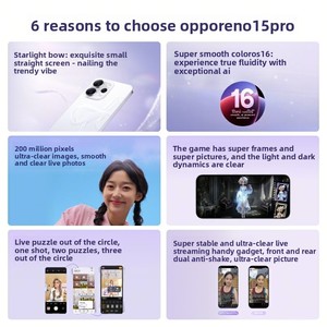 ขายตรง OPPO Reno15 Pro 5G สมาร์ทโฟน 6.8 นิ้ว Dimensity 8450/กล้องมุมกว้าง 200MP/แบตเตอรี่ 6500mAh/ชาร์จ 80W/รองรับ NFC - Product Image 4