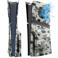 Camouflage für PS5 Pro Disc Digital Edition Schutzhülle ABS Hartplastik Frontplatte Seitenschale Ersatz-Game-Cover