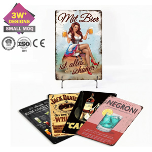Décoration Murale en Gros : Plaques Métalliques Premium 20x30 pour Vin et Bière, Affiches Décoratives, Cadeaux pour Bar, Cave à Hommes, Club, Artisanat en Fer Blanc - Product Image 1