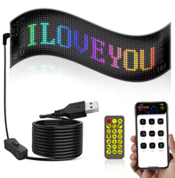 Mini Programlanabilir Kayan Özel Bluetooth LED Araç İşareti Manyetik Esnek LED Ekran Araç Camları için