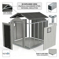 KENDA Capanno da Giardino in Plastica Resistente 8x8ft, Testato per Impatti fino a 50kg, per Protezione Attrezzature Agricole