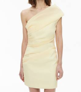 Robe de soirée mi-longue drapée pour invitées de mariage avec impression numérique, service OEM - Product Image 2