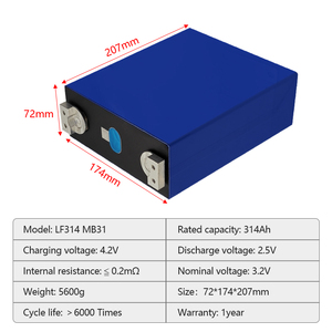 Baterías de Iones de Litio Prismáticas LFP de 3.2V 100Ah 200Ah 280Ah 300Ah 314Ah 320Ah 340Ah 628Ah para Vehículos Eléctricos, 280k MB31 MB30, 10000 Ciclos, CE - Product Image 2