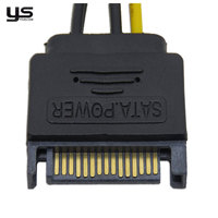 Cable Adaptador de Alimentación SATA de 15 Pines a 6 Pines para GPU, Conexión de Alimentación Inversa, Arnés de Cableado para Fuente de Alimentación de PC de Escritorio