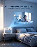 Projecteur Home Cinéma HTPNEO N6 LCD LED 2 pouces 200 ANSI Lumens Stéréo HIFI à Courte Focale 720P