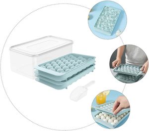 Molde para Hacer Hielo en Forma de Bola Rectangular Mini, Ecológico, Libre de BPA, con Tapa y Cuchara para Hielo, Logotipo Personalizado - Product Image 4
