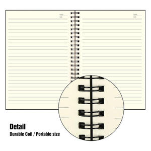 Nhà máy trực tiếp A5 xoắn ốc máy tính xách tay cai trị Tạp Chí máy tính xách tay nâu kraft bìa giấy cuộn dây máy tính xách tay 60 sheets120 trang lót giấy - Product Image 4