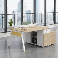 Poste de travail de bureau moderne en bois avec cloison, bureau informatique, table de direction, ensemble de mobilier de bureau pour employés, vente en gros