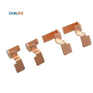 Customized brass copper metal accessories electric contact stamping parts power contact bracket for smart home wall socket