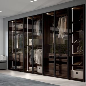 Persianas de cristal modernas personalizadas para dormitorio, <span class=keywords><strong>armario</strong></span> con diseño de <span class=keywords><strong>armario</strong></span>, con estantes - Product Image 1
