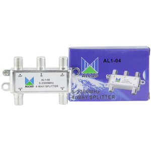 Divisor de Señal de TV Satelital Alcad de 4 Vías, 5-2300MHz - Product Image 1