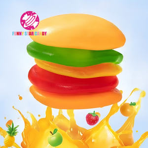 Personnalisé Grande Taille 50g <span class=keywords><strong>Burger</strong></span> Bonbons Halal Restauration Rapide Bonbons Hamburger Géant Fruité Bonbons Doux - Product Image 3