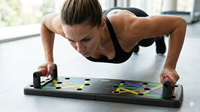 Plateforme d'entraînement pliable et réglable 9-en-1 en ABS durable avec bandes de résistance pour abdominaux et pompes à domicile