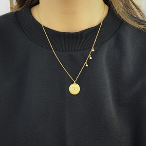 Artificial 18K chapado en oro de <span class=keywords><strong>mal</strong></span> de ojo parejas amor COLLAR COLGANTE de joyería de diamantes con Dropshipping. Exclusivo. - Product Image 6