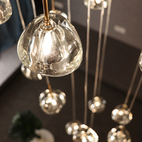 Lustres En Cristal De Luxe Populaire Amérique Australie Lumière Led Pendentif Éclairage pour escalier
