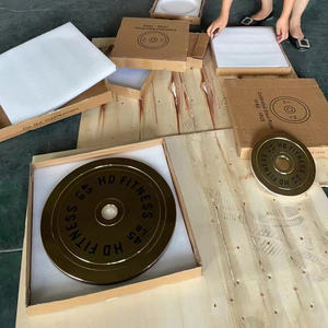 Équipement de gymnastique de haute qualité Plaques de poids dorées pour salle de sport - Product Image 2