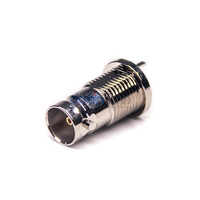 Conector BNC Hembra Recto de 75 Ohmios para Montaje en Panel, PCB con Orificio Pasante para Sistema de Cámara CCTV DVR