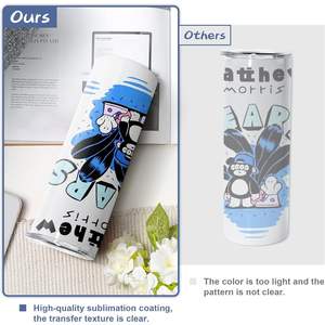 Vasos sublimables de 20 oz, de acero inoxidable, aislados al vacío, con tapa y pajita, paquete al por mayor para uso en exteriores, hogar y oficina. - Product Image 5