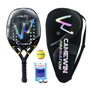 Wholesale Factory Hot Selling Beach Tennis Paddle Graphite Shiny Carbon Fiber Face Beach Tennis Paddle