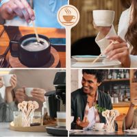 Bâtons d'agitation en bois sans BPA gravés sur mesure écologiques Agitateurs à café biodégradables jetables pour cocktail moderne personnalisé