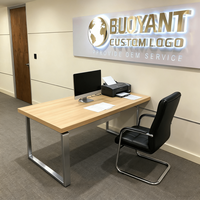 Letrero LED 3D Personalizado con Nombre de Negocio Comercial, Letras de Acrílico con Retroiluminación Dorada, Corte Láser, para Interiores y Exteriores de Oficinas y Tiendas